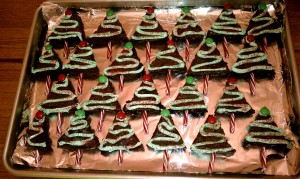 Christmas Tree Brownies 