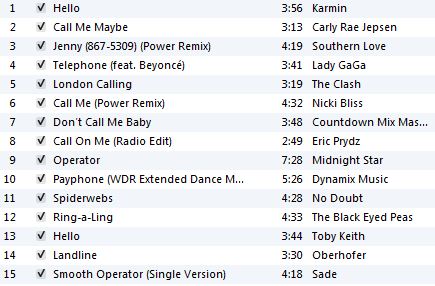 Call Me Maybe Workout Playlist