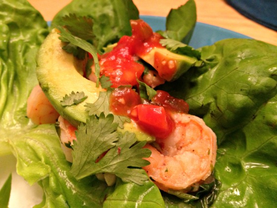 Cilantro lime shrimp lettuce wraps