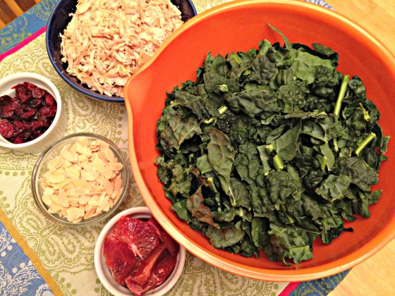 Kale and Blood Orange Salad Ingredients