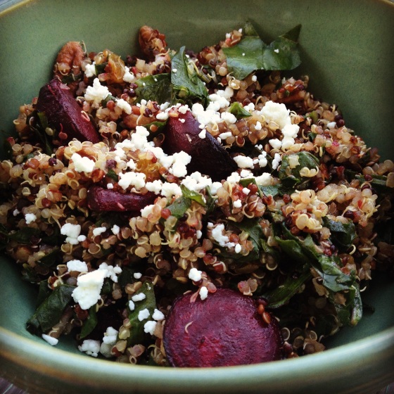 Summer 2014 CSA: Quinoa, kale, and beet salad